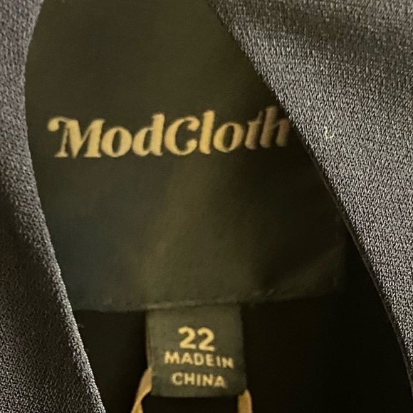 ModCloth Keyhole Navy Midi Dress Long Sleeve Size 22 NWT - Picture 12 of 13